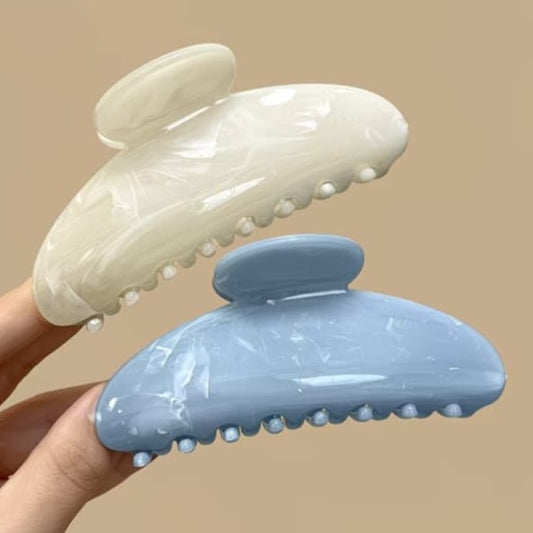 marbled hair claw clip with soft blended colors and secure grip for everyday styling