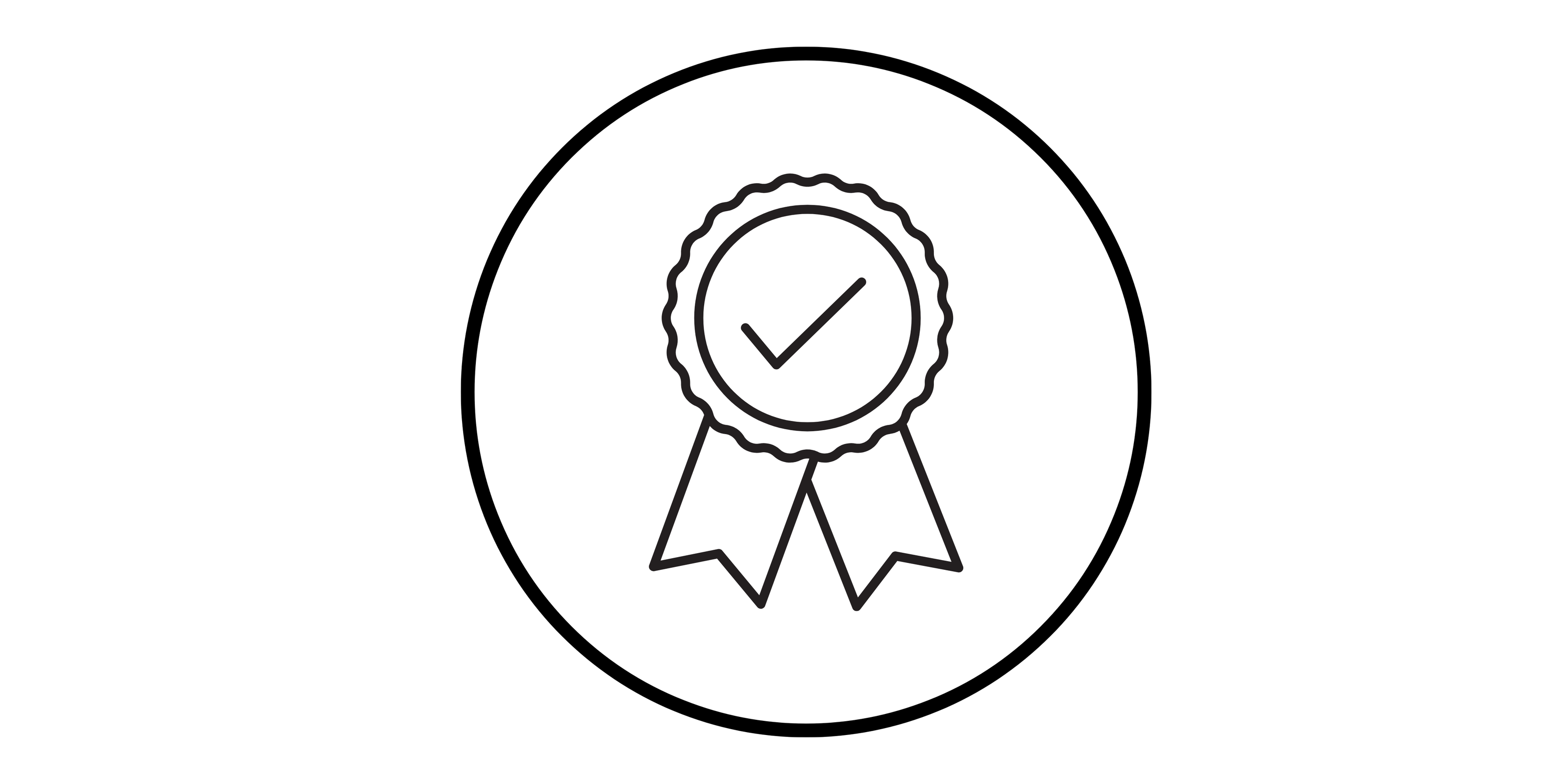 Premium quality icon representing high quality materials, durability, and modern clothing craftsmanship